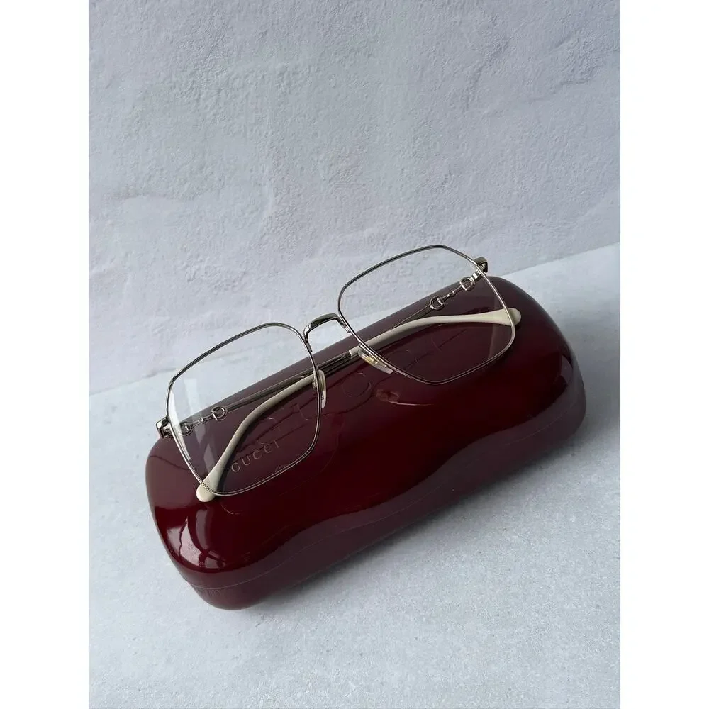 NEW Gucci GG0952O Gold Metal Oversized Square Frames